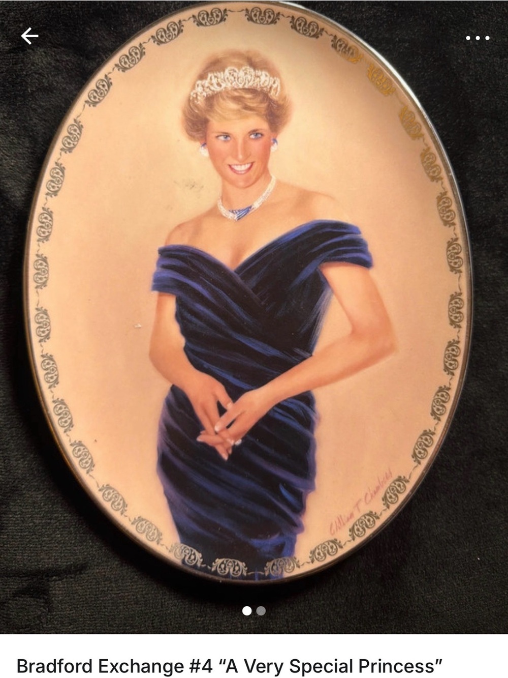 The Bradford Exchange Blue & Cream Oval Portrait Plaque